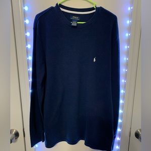 Men’s XL navy blue Henley long sleeve shirt